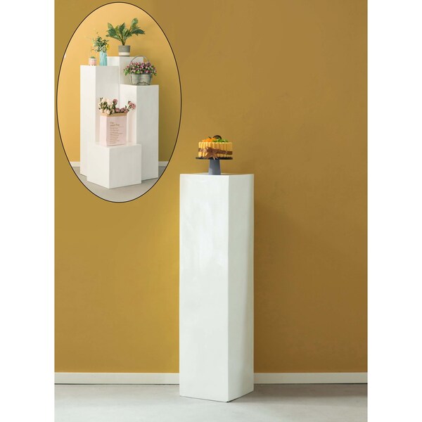 Uniquewise Display Cube Decorative Pillar Column Flower Stand Wedding Pedestal - 12 W x 47.2 H QI003858-47 - main